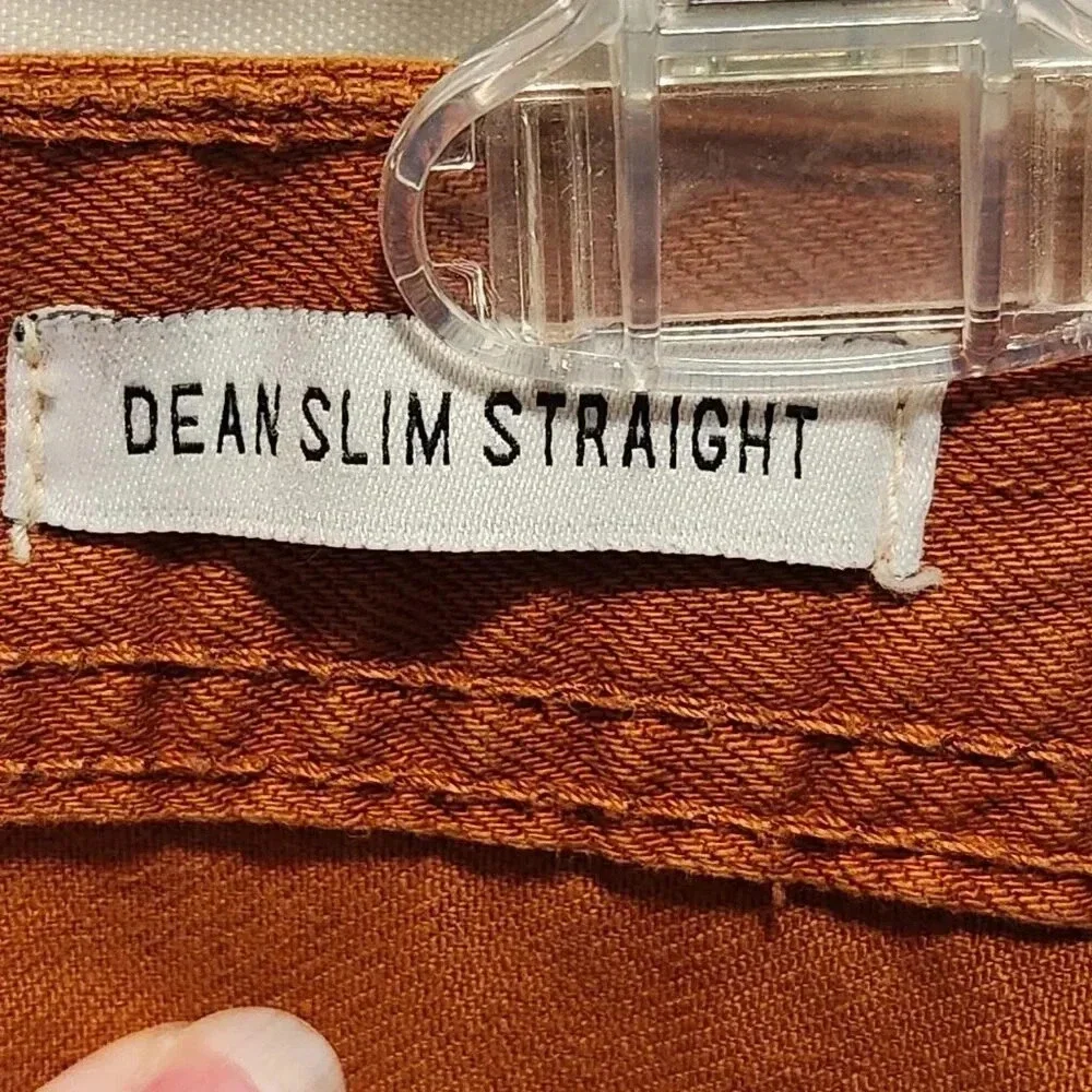 William Rast Dean Slim Straight Jeans‎ Men's 31x32 Burnt Orange Cotton Casual